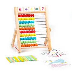 Деревянный арифметический шагомер с цифрами для чтения Красочные Детские Обучающие инструменты Детские Математические Игрушки для