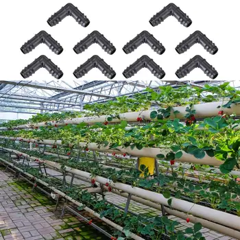 

10pcs Garden Irrigation Fitting with Sufficient Durability and Ruggedness 16mm Tee Elbow Barb Connector Micro Drip Adapter