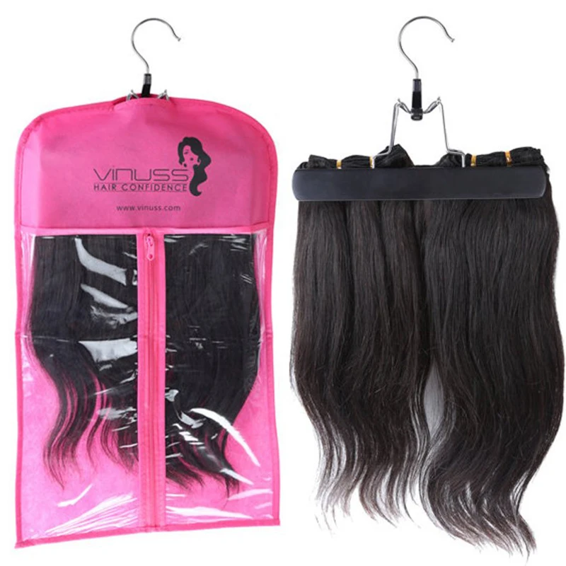 Custom Logo Non-woven PVC wig storage bag for wigs dust transparent window | Дом и сад