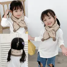 Детские шарфы для мальчиков и девочек; зимний флисовый утепленный шарф из овечьей шерсти; детский шейный платок