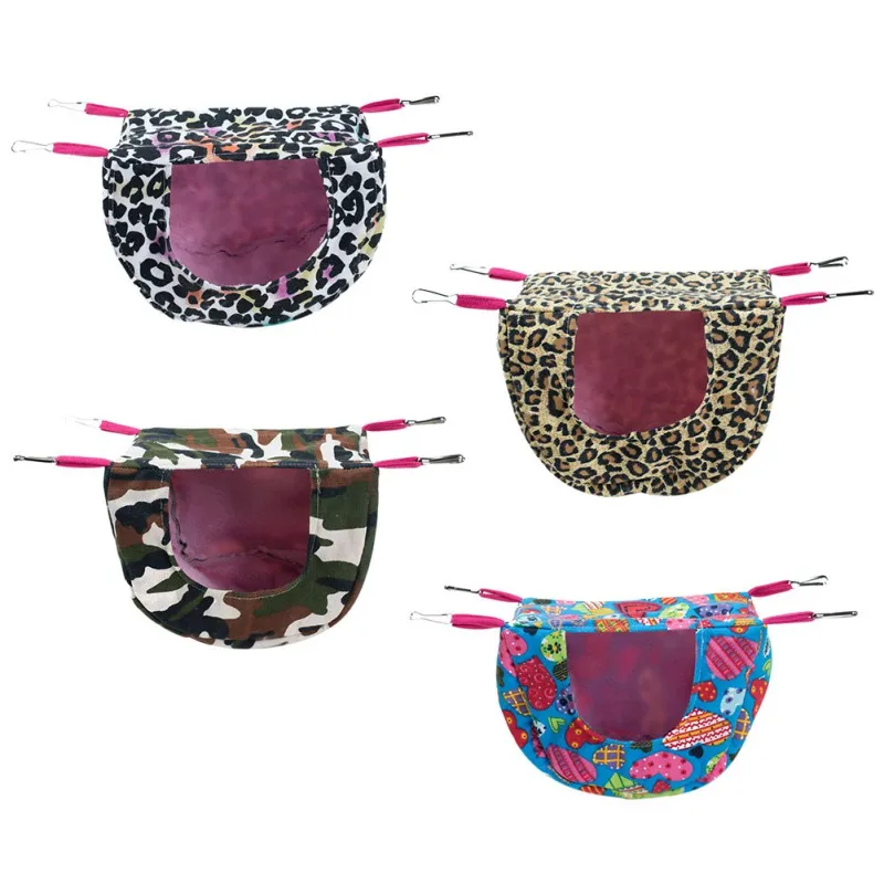 New Parrot Nest Plush Warm Winter Hammock Pet Bird Hanging Swing Bed Cave Hut Tent Hot Sale Square Hanging house Spot