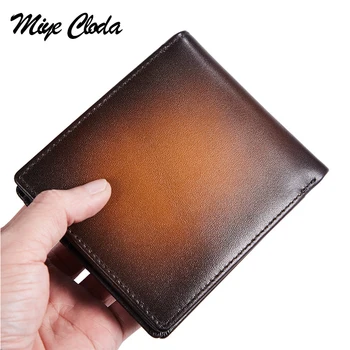 

Gradient men's wallet cowhide coin wallet multi-card slot large-capacity cloth