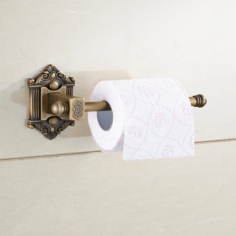 

MADICA Length 22cm Paper Holders For Shower Room WC Vintage Brass Toilet Paper Holder Metal Nail Toilet Roll Holder