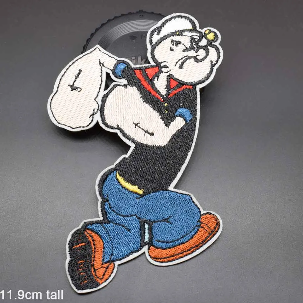 В мультипликационном стиле(«Железный милые Popeye в морском стиле из ткани с вышивкой патч для мальчиков и девочек, 8*9 см