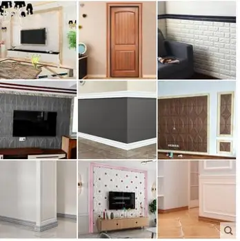

Self-adhesive foam waistline pvc sticker anchor line baseboard wall sticker corner decorative line door frame edge wallpaper