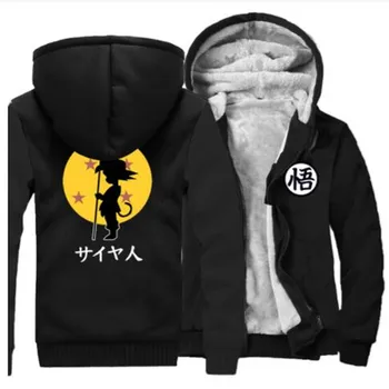 

Dragon Ball Anime Sweatshirts Men Print Fashion Hoody 2019 Winter Fleece Thick Hoodies Men Jackets Harajuku Hoodie Kpop Jacket