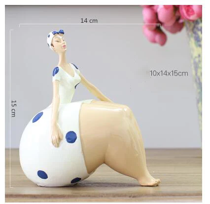 Нордическая Ins Golf beauty пухленькая женщина украшение ручной работы дома гостиной стол жирослая девушка статуэтки офисная статуя украшения аксессуары - Цвет: style7