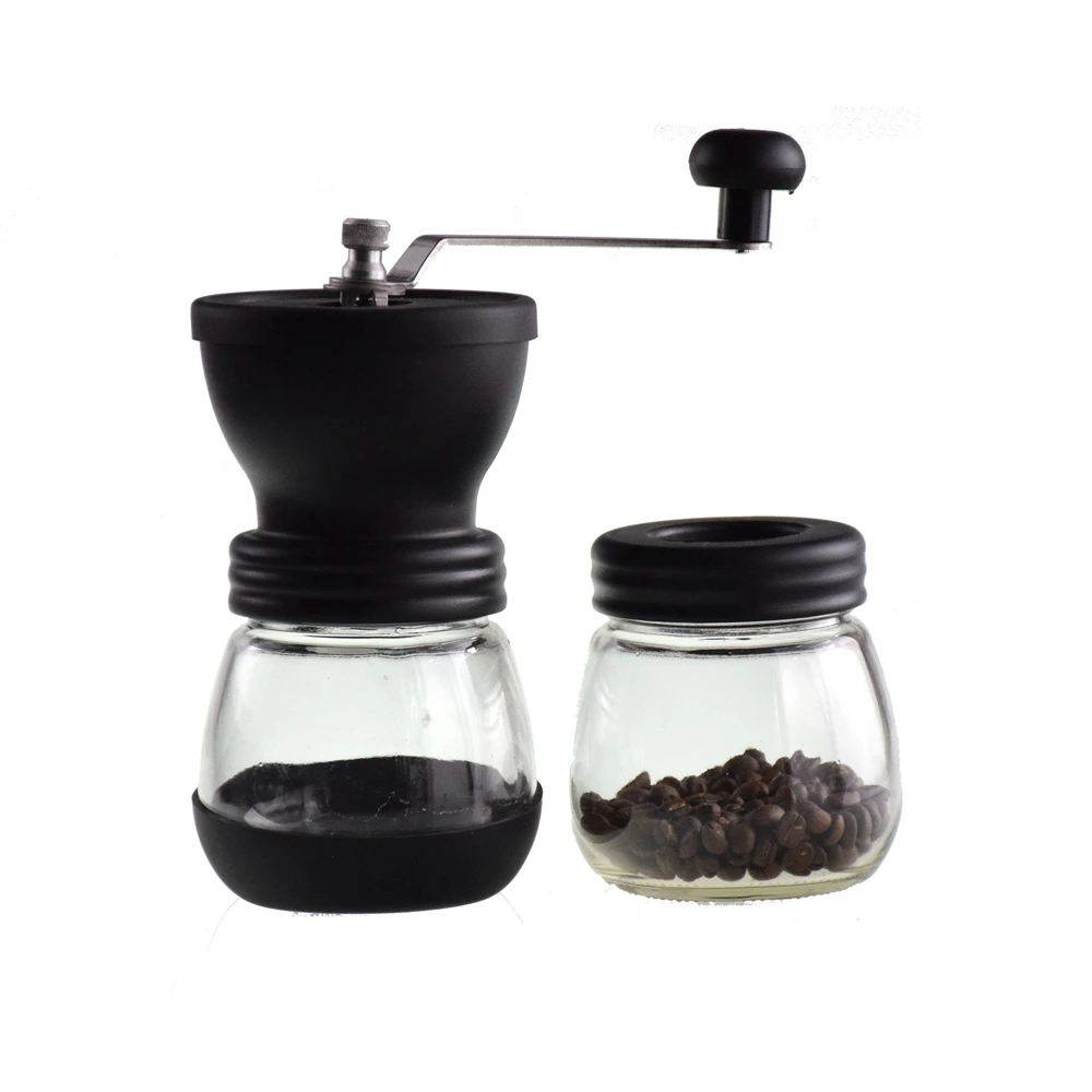 Eco coffee ручная керамическая кофемолка с укрепленной стеклянной баночкой для