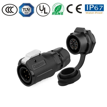 

Waterproof connector 5 pin IP67 pastic male plug female socket electronics connector solar car 5A automotive connector