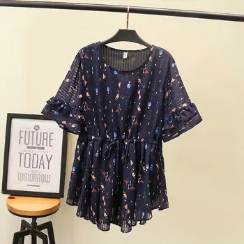 

2020 New Fashion Brand Oversized Dress Women Plus Size Dress A-line Casual Summer Polyester Print Short O-neck Natural Regular