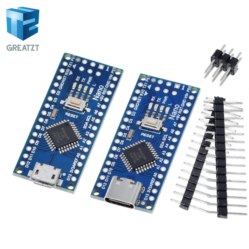 Type C / Micro USB CH340 Nano 3.0 ATmega328P Controller Board Compatible For Arduino Nano CH340 USB Driver Nano V3.0 ATmega328|Integrated Circuits| - AliExpress