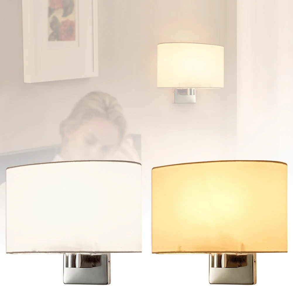 E27 Led Настенный бра для отеля, гостиной, спальни, прикроватный хром, белый, для помещений, для учебы, современный светильник, украшение дома, коридор, Ресторан