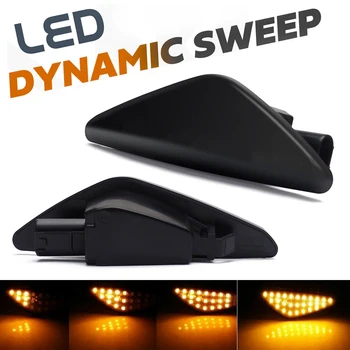 

2x For BMW X3 F25 X5 E70 X6 E71 E72 2008-2014 Dynamic LED Turn Signal Side Marker Lights Fender Lamp Sequential Indicator Lamps