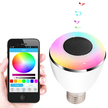 

speaker bluetooth mini bluetooth speakerphone Bluetooth 4.0 speaker Smart LED Bluetooth 6W Bulb Speaker light W1119