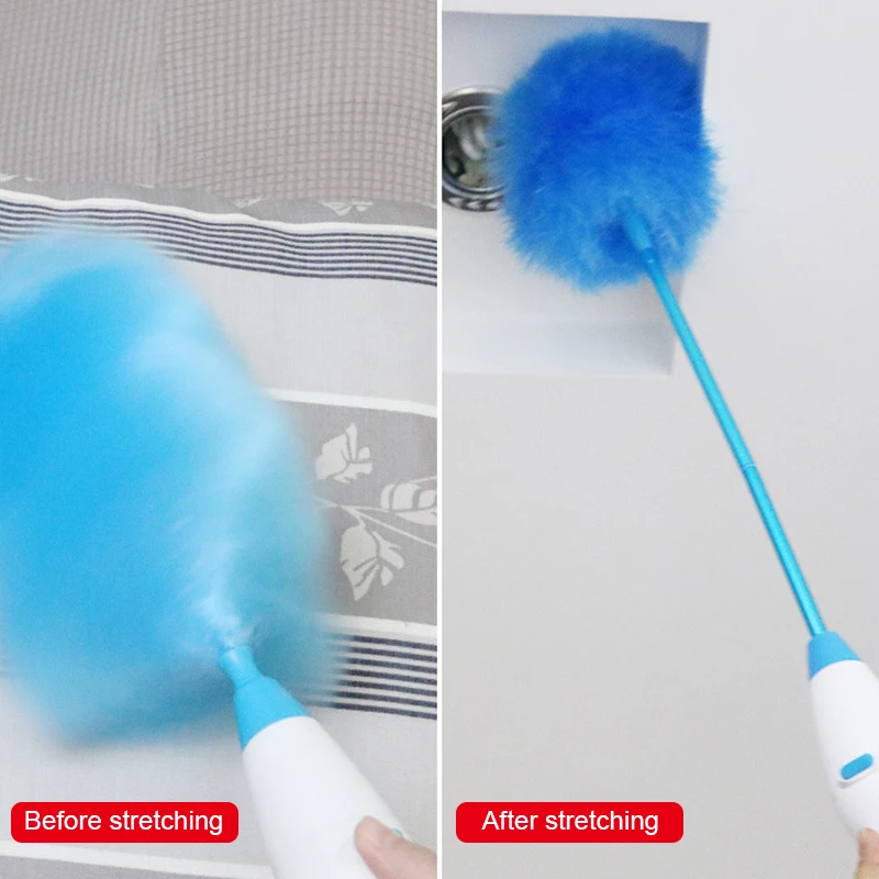 360 Degrees Electric Dust Cleaner Spin Feather Duster Adjustable Dust  Cleaning Brush Microfiber Magic Duster Instant Rotate - Dusters - AliExpress