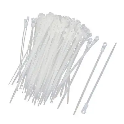 

100Pcs 3.6mmx150mm White Nylon Self-Lock Zip Tie Fastener for Cable Wire