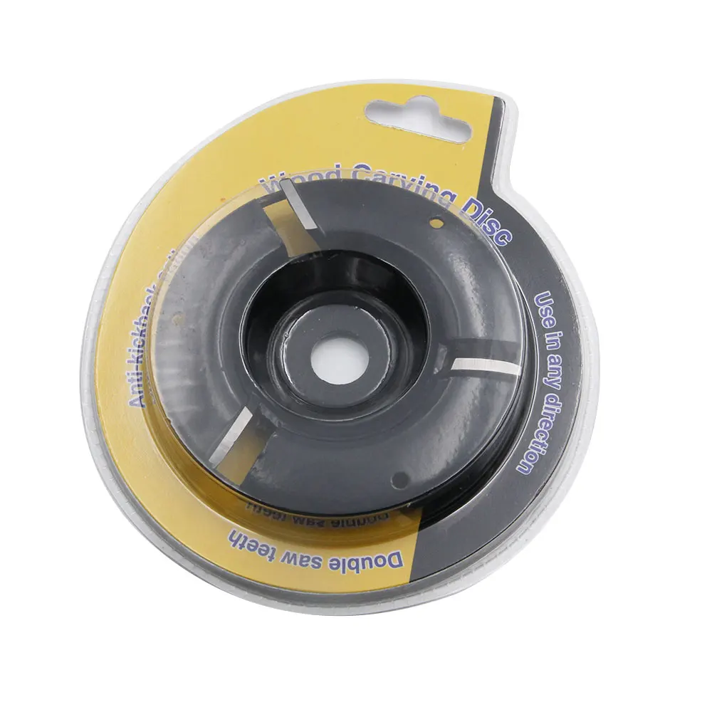 

Portable Three-tooth Power Wood Carving Disc Tool Milling Cutter for 16mm Aperture Angle Grinder
