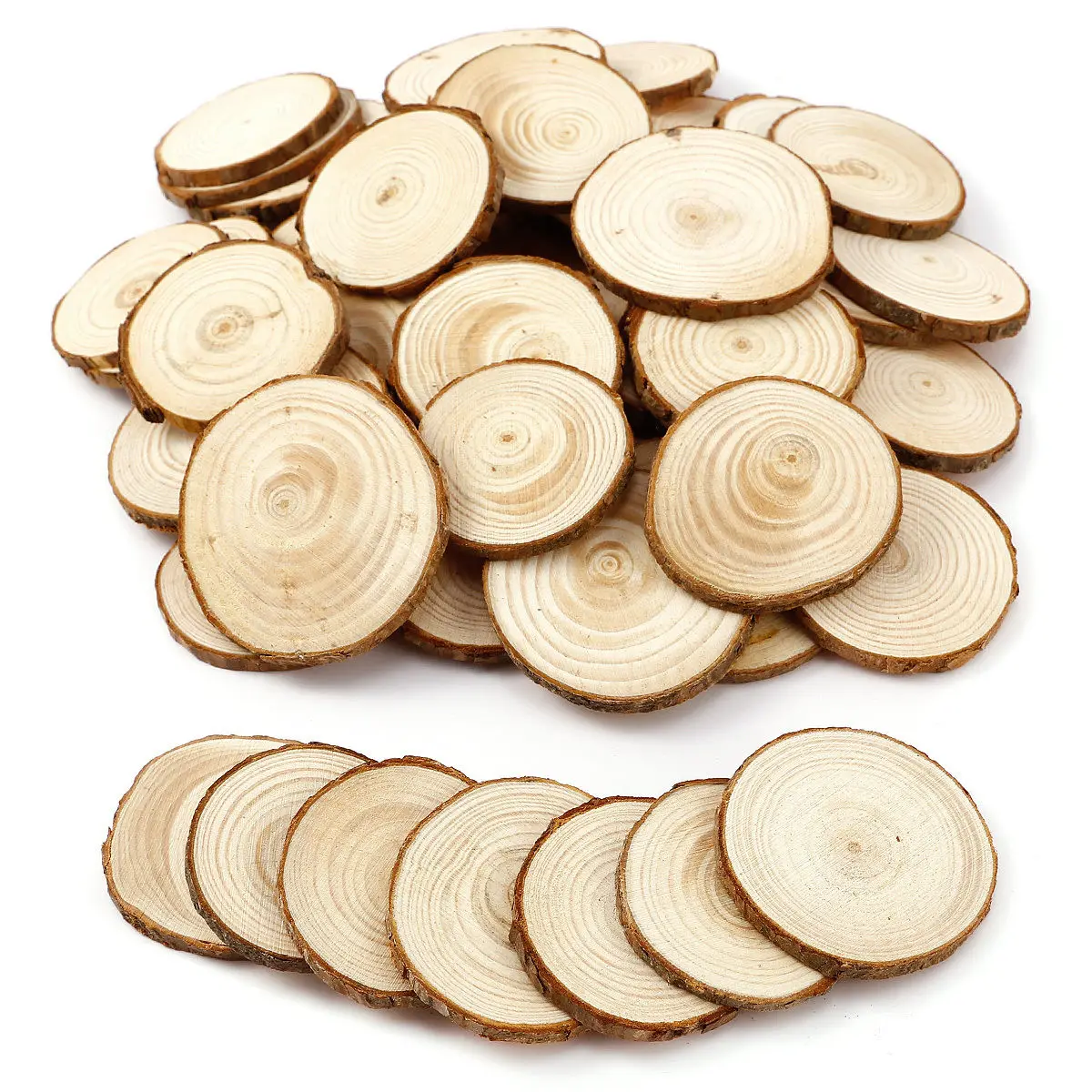 

Unfinished Natural Round Wood Slices Circles With Tree Bark Log Discs Diy Crafts Materials Wooden Slices Crafts Discs Christmas