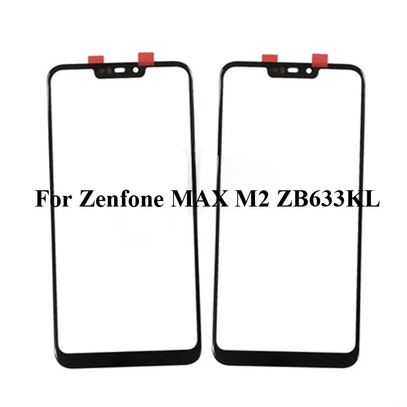 

1PCS For Asus zenfone MAX M2 ZB633KL Front Outer touch Screen Glass Lens without flex cable Cover Repair Parts zenfoneMAX M 2