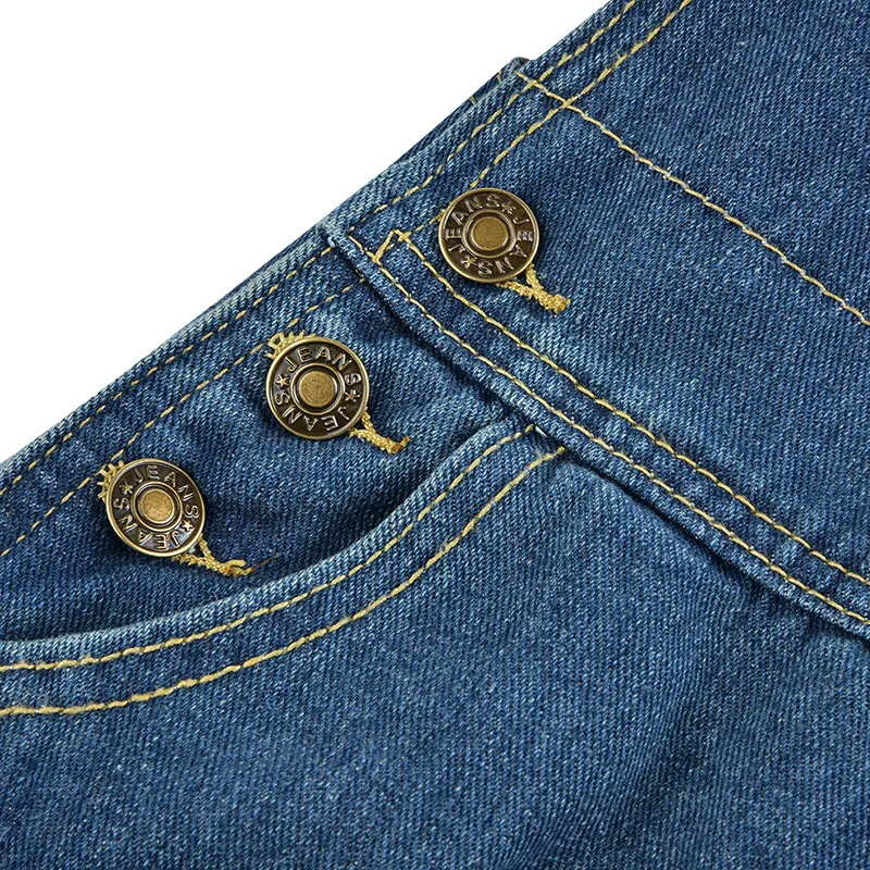 Pickyourlook джинсовые синие женские комбинезоны, комбинезон, комбинезоны с поясом, дырочками и карманами, Дамский комбинезон, модные женские штаны, комбинезон