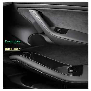 

Parts Storage Box Auto Interior Inner Front+Rear Black ABS Door Handle