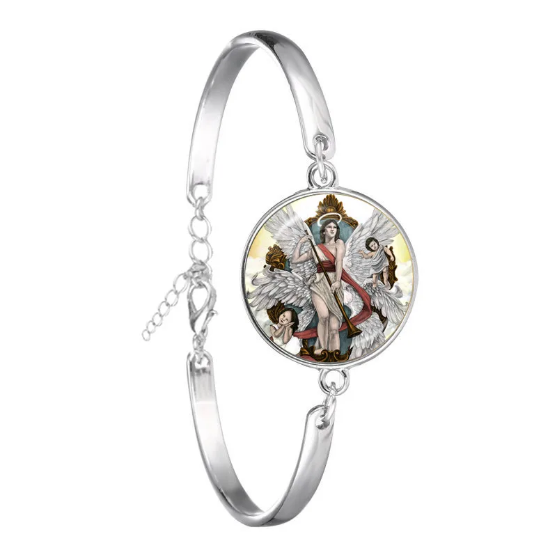 Модный браслет Archangel St. Майкл защитит меня, священный щит, защита, шарм, русский Orhodox, браслет, ювелирные изделия для Святого подарка - Окраска металла: 8