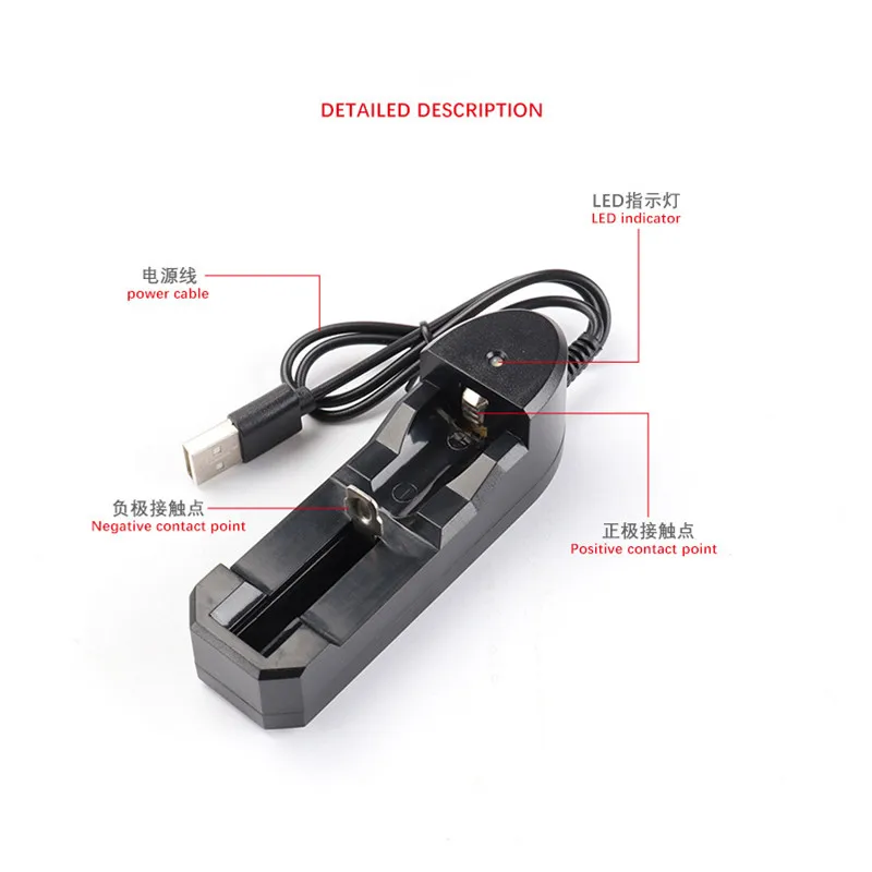 3,7 V 18650 зарядное устройство литий-ионный аккумулятор USB независимая зарядка портативная электронная сигарета 18350 16340 14500 зарядное устройство
