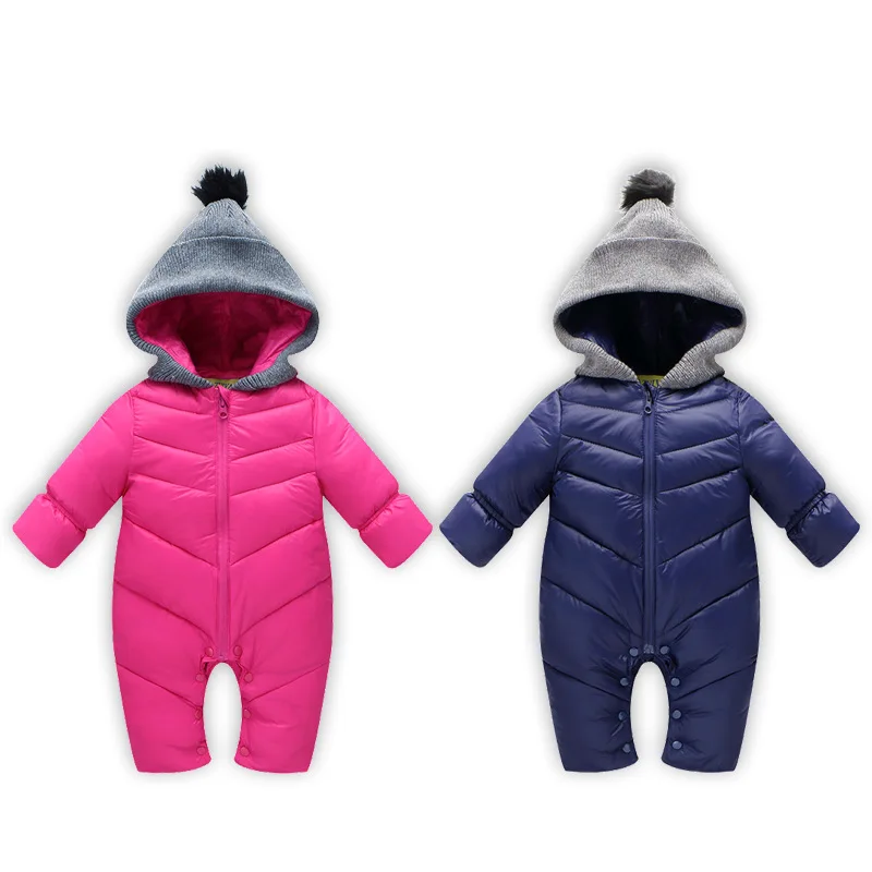 New Winter Plus velvet warm overalls kids coat Baby wear Newborn