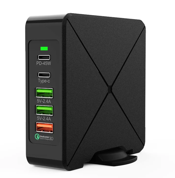 EU/US 75 Вт PD многопортовое зарядное устройство type-c USB QC3.0 быстрое зарядное устройство для ноутбука адаптер питания Планшет huawei xiaomi
