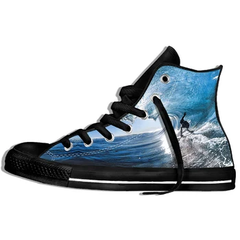 

2019 New Men Leisure 3D Print sneakers Funny printed Surfing men and women casual shoes Harajuku Fish 3D shoes