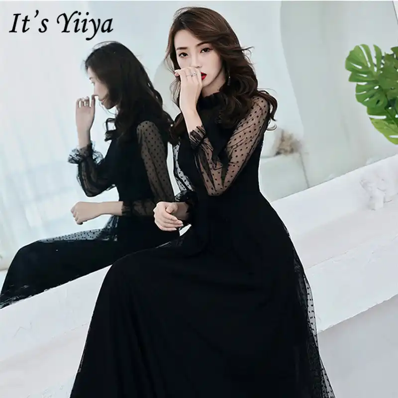 long sleeve lace formal dress