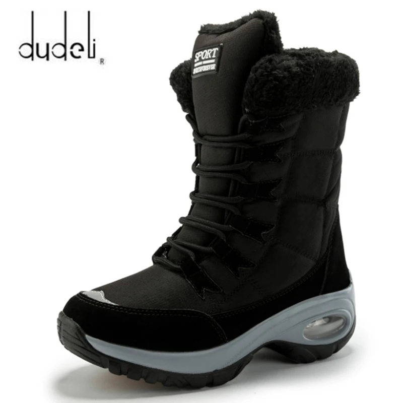 Quality Waterproof Winter Women Boots Keep Warm Mid Calf Snow Boots Ladies Lace up Comfortable Boots Chaussures Femme Zapatos|Mid-Calf Boots| - AliExpress