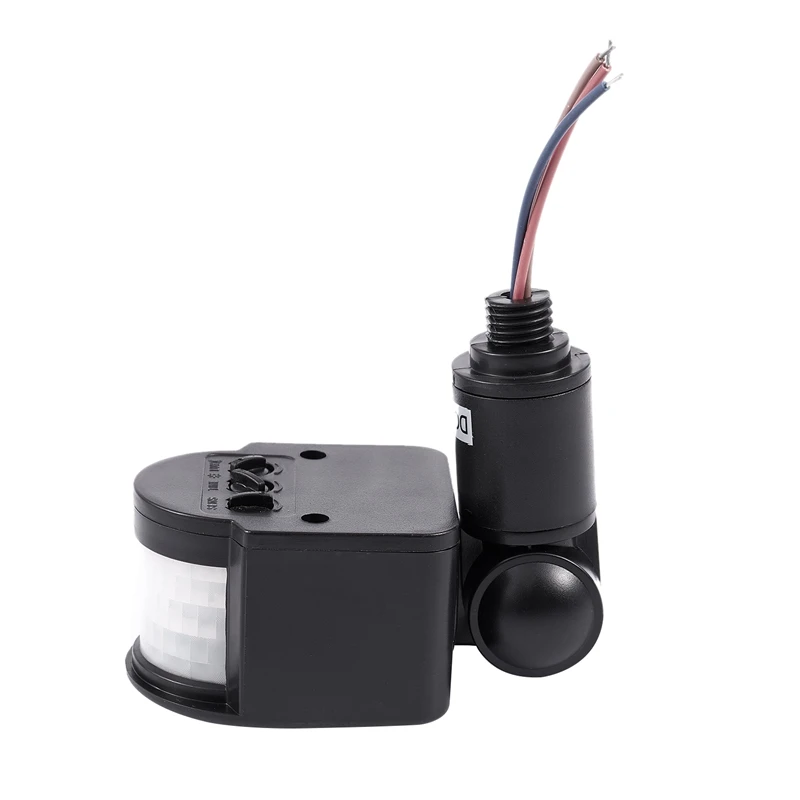 Открытый 12V DC Автоматический инфракрасный PIR датчик движения переключатель светодиодный светильник, черный