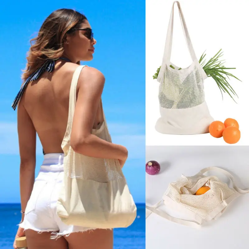 Местная Стоковая Горячая Сетчатая Сумка для шопинга многоразовый тотализатор сумка Хранение продуктов сумки эко шопперы