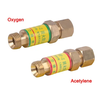 

Oxygen Acetylene Check Valves Flash Back Arrestor for Pressures Reducer Cutting Torch LKS99