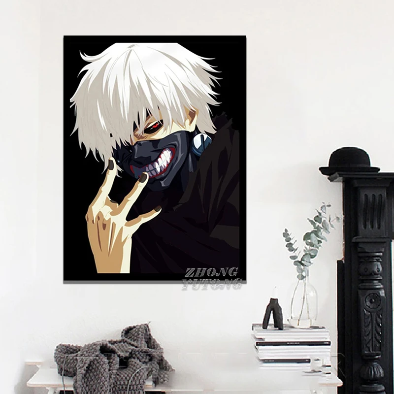 モダンなアニメのポスタートークジーンズフキン女性のアニメの画像キャンバス絵画壁北欧の家の装飾リビングルーム Painting Calligraphy Aliexpress