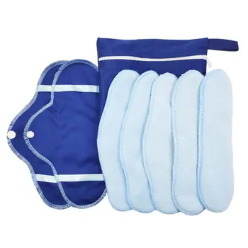 

Washable Sanitary Pads Fleece Sanitary Napkins Sanitary Pads Breathable Aunt Towels Reusable Washable Recyclable 1 Set