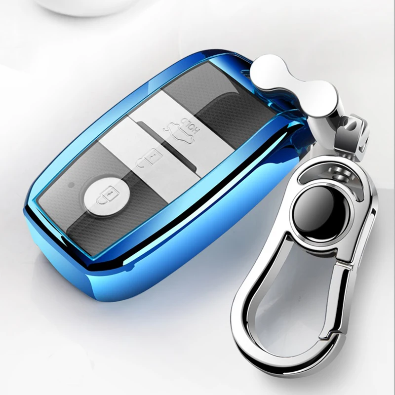 

TPU Car Key Cover Case For Kia Rio 3 K2 Ceed Cerato K3 Sportage 4 Picanto K5 Optima Sorento Forte Stinger Keychain