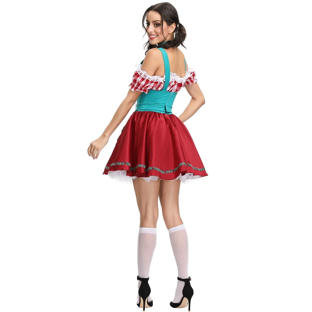 Женское сексуальное пиво oktoberfest девушка косплей костюм немецкий баварское пиво Wench Canival костюм праздничная одежда нарядное платье