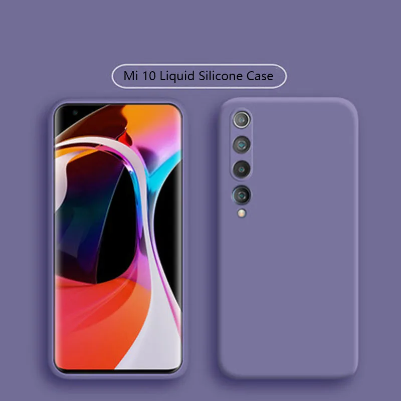 Для Xiaomi Mi 10 Pro Чехол жидкий силиконовый резиновый мягкий чехол для Xiomi Mi10 чехлы