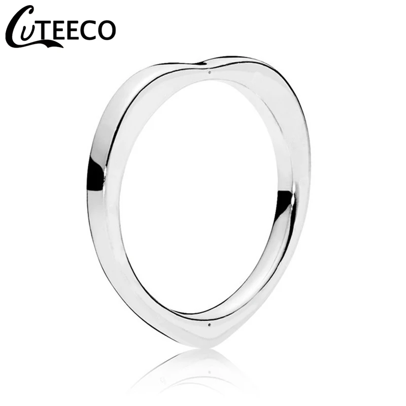 CUTEECO Новые простые кольца в форме сердца для женщин обручальное романтические Драгоценности подарок на день Святого Валентина - Цвет основного камня: AJ1113