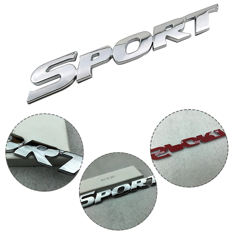 

Car Sticker 3D ABS Chrome Logo SPORT Emblem Badge Door Decal For BMW KIA Car Styling Auto Accessories