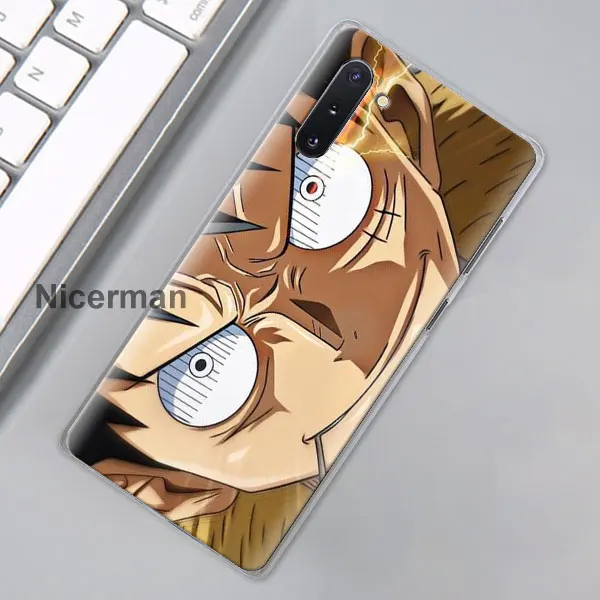 Аниме one piece Луффи Зоро телефонные чехлы для samsung Galaxy Note 10 Plus(5G) Note 8 9 10 S10e S10 S8 S9 Plus жесткий чехол - Цвет: 08