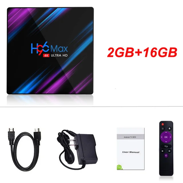 ТВ-приставка H96 max Android 9,0 2GB16GB RK3318 H96 MAX 4GB 64GB 2,4G+ 5G Wifi Bluetooth медиаплеер Поддержка 3D фильма 4G32G телеприставка - Цвет: 2G 16G