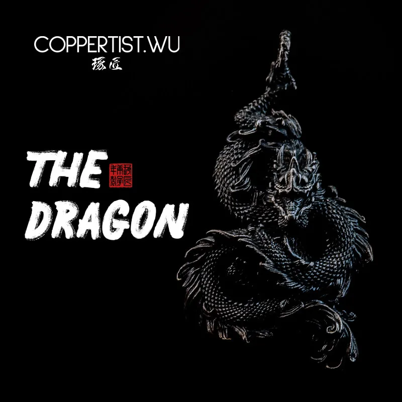 

COPPERTIST.WU Solid S925 Silver Necklace Pendant Chinese Dragon Silver Jewelry Men Handmade Exquisite Craftwork Artwork Original