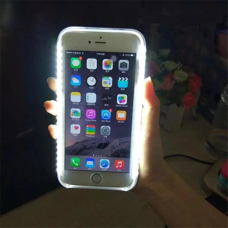 Чехол для iPhone 7 8 Plus с подсветкой селфи чехол телефона фото заполняющий свет