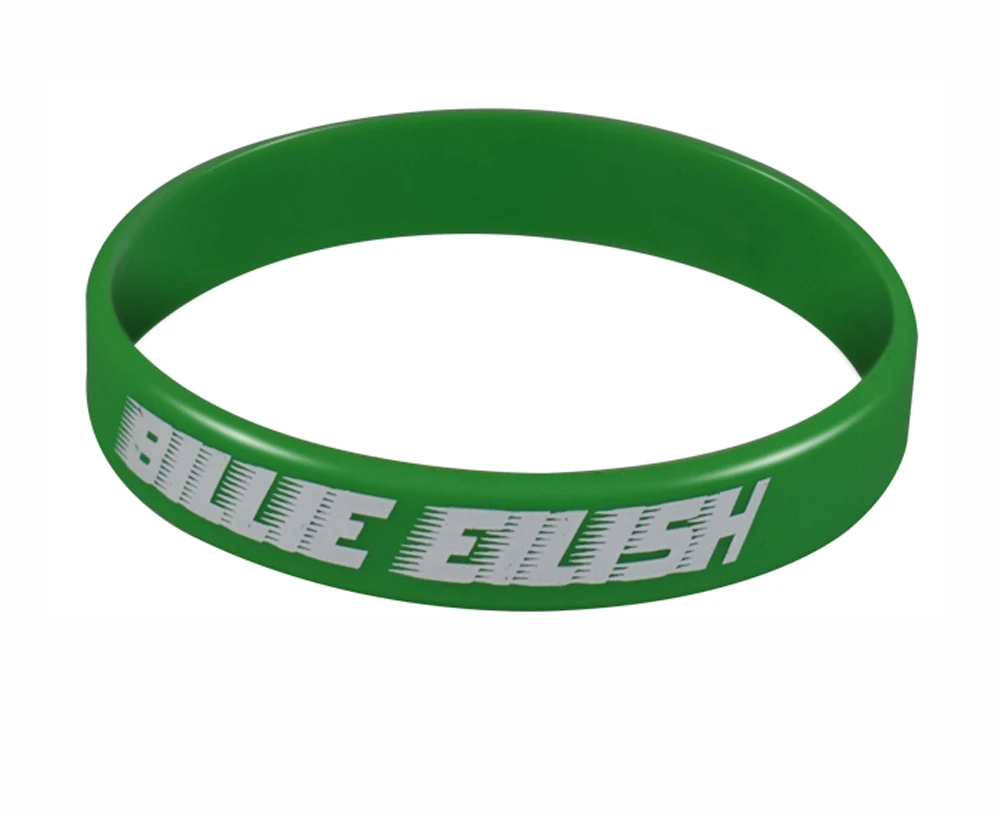 Billie Eilish спортивный силиконовый браслет, резиновые браслеты, вогнутые браслеты для взрослых и подростков, подарки для фанатов на открытом воздухе