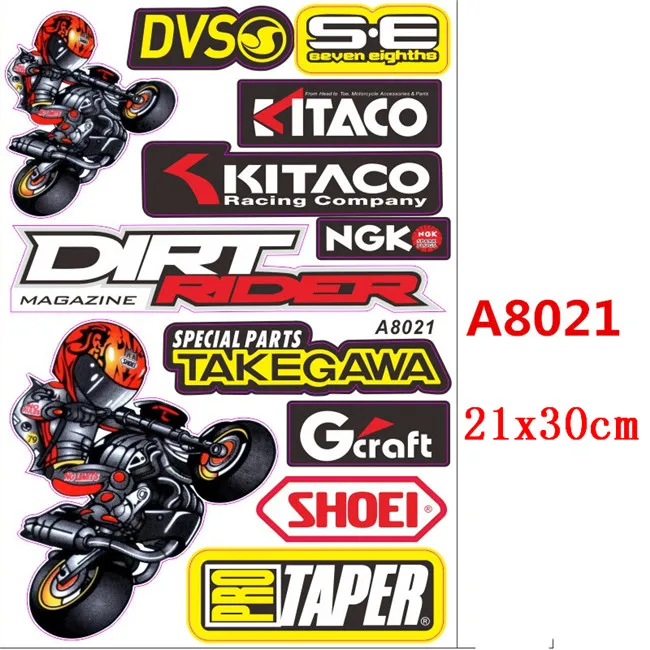 A8021 Akrapovic мотоциклетные стикеры доктор GP Мотокросс граффити винил JDM чемодан гитары Шлем Наклейка для Yamaha Kawasaki Honda - Цвет: A8021