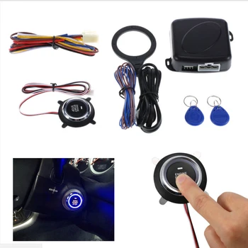 

Passive Keyless Entry Push Button Remote Engine Start/Stop Alarm System Kit