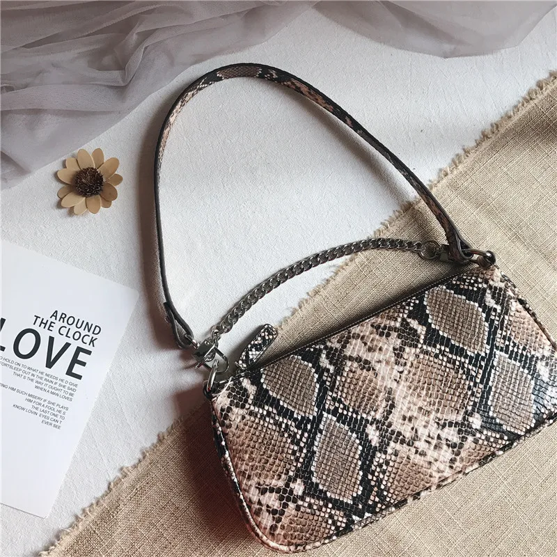 

Genuine Leather Women Handbag High Quality Crocodile pattern Cow leather Shoulder bags Vintage Chain Female Tote bolsas feminina